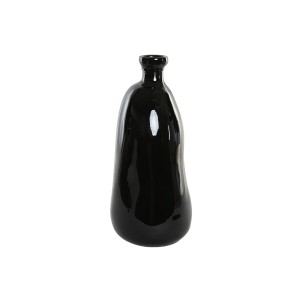 Vase Home ESPRIT Schwarz Recyceltes Glas 22 x 22 x 51 cm