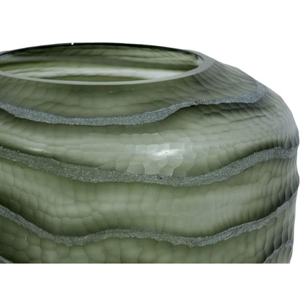 Vase Home ESPRIT Green Crystal Modern 20 x 20 x 18 cm