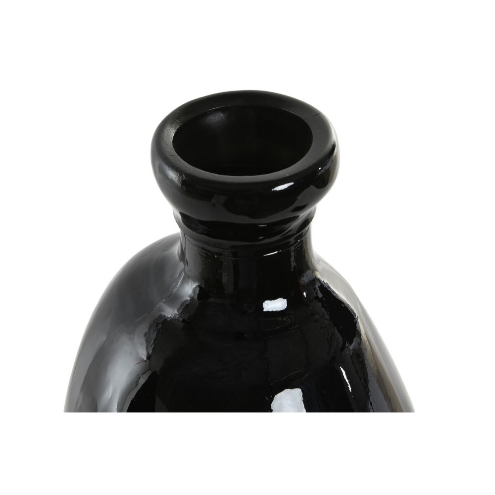 Vase Home ESPRIT Schwarz Recyceltes Glas 22 x 22 x 51 cm