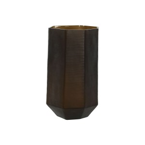 Vase Home ESPRIT Dunkelgrau Kristall Moderne 18 x 18 x 31 cm