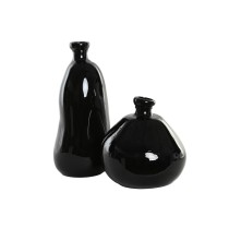 Vase Home ESPRIT Schwarz Recyceltes Glas 31 x 31 x 32 cm