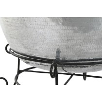 Vase Home ESPRIT Black Silver Aluminium Iron 75 x 75 x 90 cm