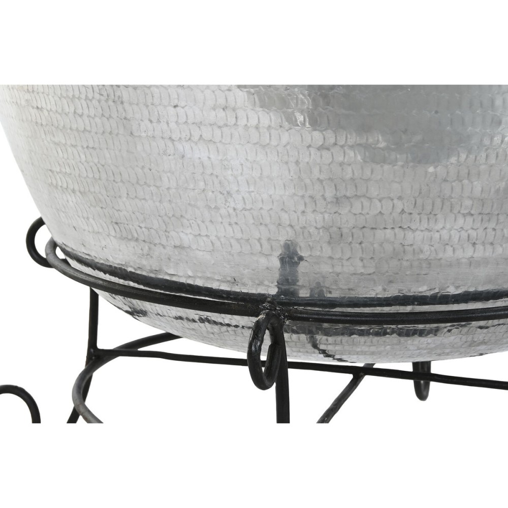 Vase Home ESPRIT Schwarz Silberfarben Aluminium Eisen 75 x 75 x 90 cm