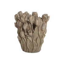 Vase Home ESPRIT Grau Zement Tulpe 29 x 27 x 32 cm