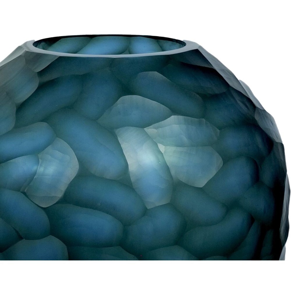 Vase Home ESPRIT Blau Kristall Moderne 29 x 29 x 30 cm