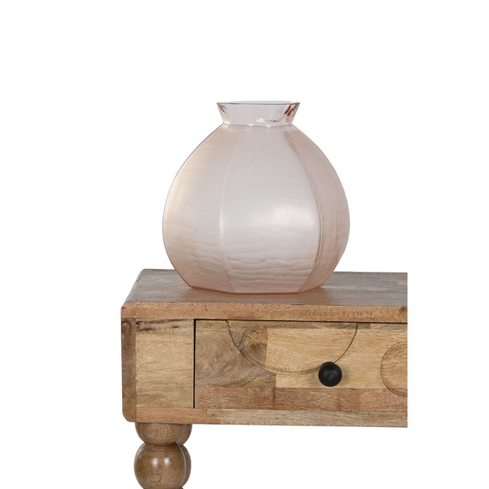 Vase Home ESPRIT Pink Crystal Modern 28 x 28 x 27 cm