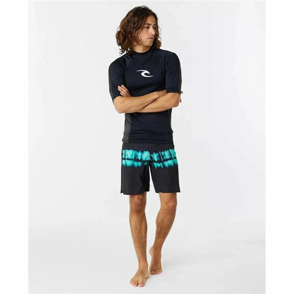 Men’s Short Sleeve T-Shirt Rip Curl Waves pf Black