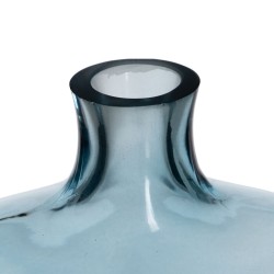 Vase Bleu Verre 18 x 7,5 x 21,5 cm