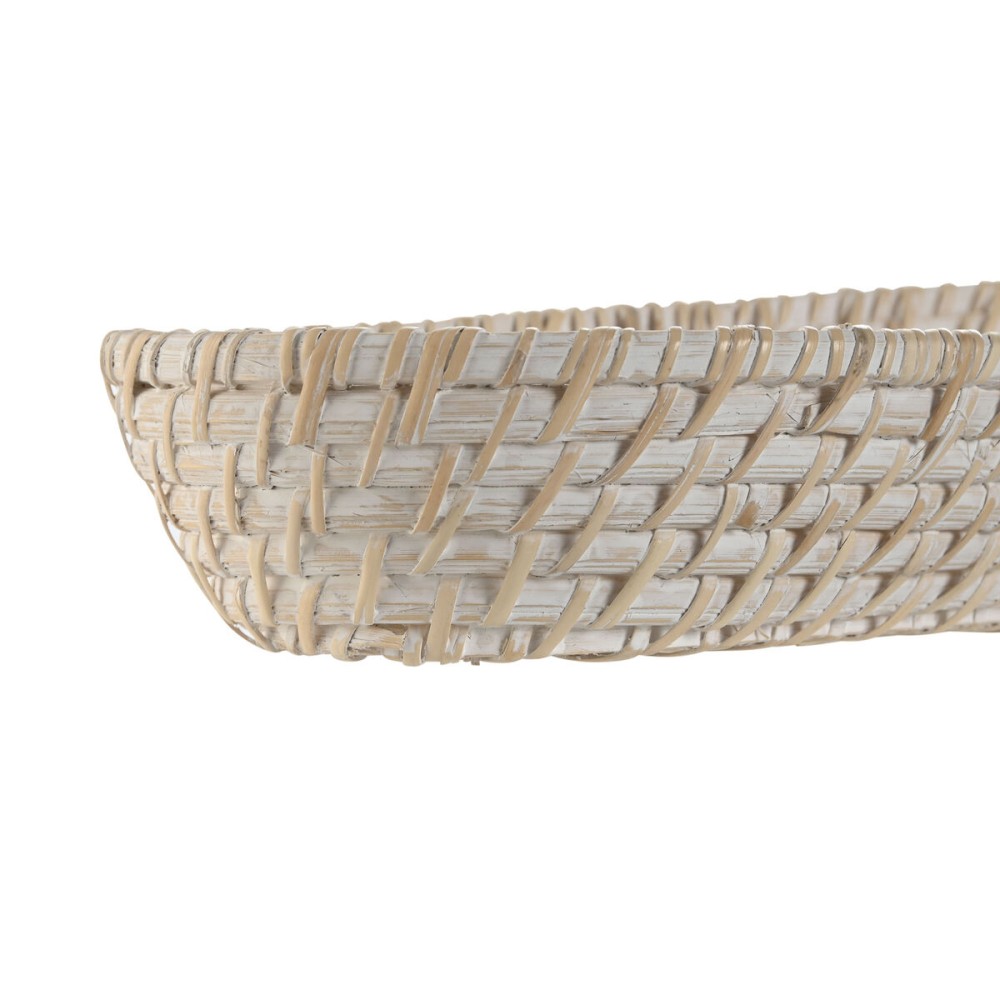 Snack tray Home ESPRIT White Natural 44 x 18 x 7 cm