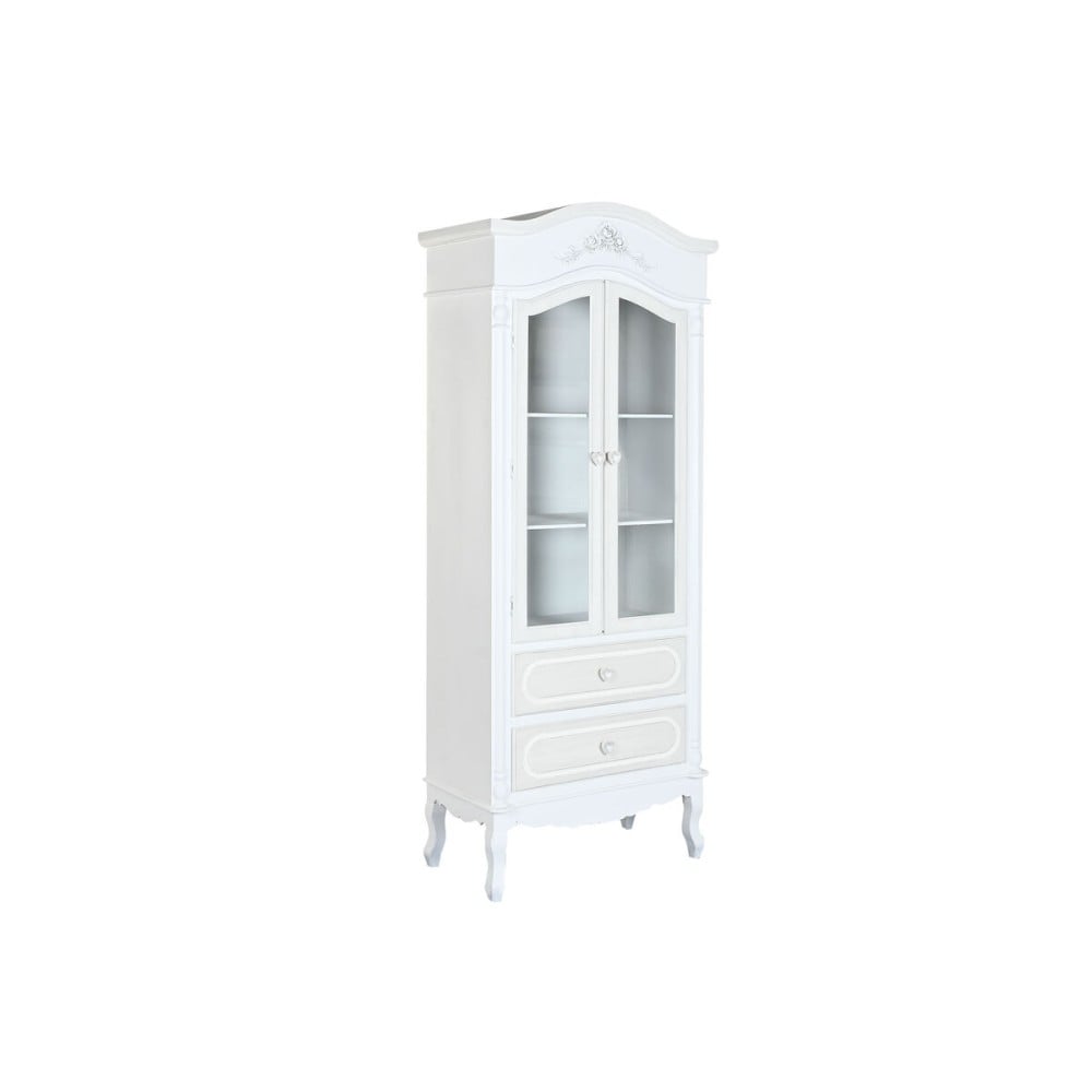 Displayständer Home ESPRIT Weiß Holz Kristall 76 x 39 x 193 cm