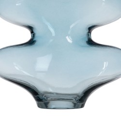 Vase Bleu Verre 18 x 7,5 x 21,5 cm