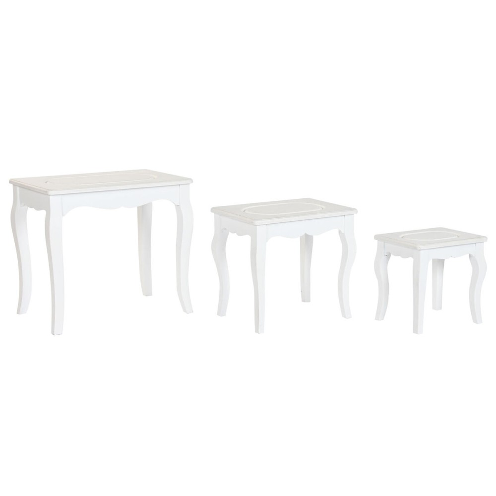 Beistelltisch Home ESPRIT Weiß Hellgrau 53 x 35 x 47 cm