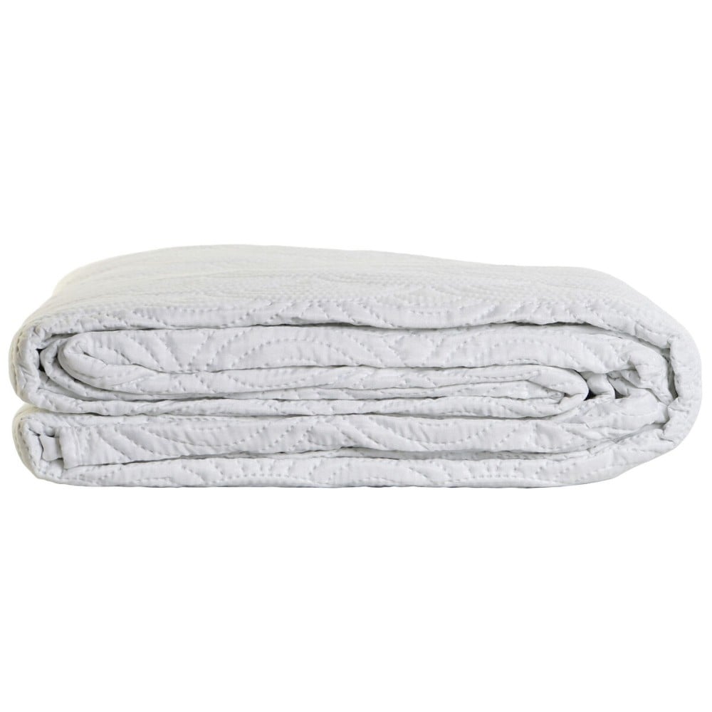 Couvre-lit DKD Home Decor Blanc Lit king size 270 x 270 x 1 cm