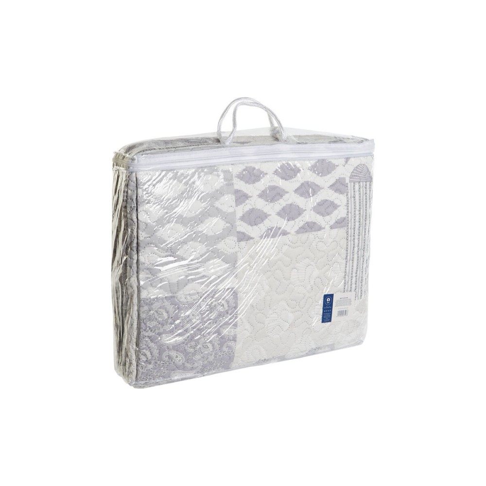 Steppdecke DKD Home Decor Beige Grau King size 270 x 270 x 1 cm