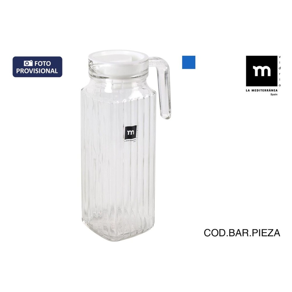 Jar with Lid and Dosage Dispenser La Mediterránea Chrysler Glass (6 Units)