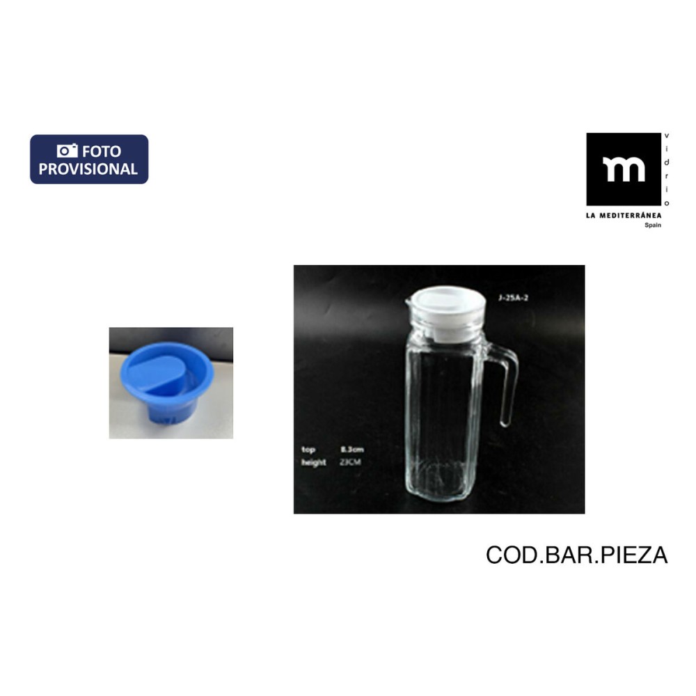 Jar with Lid and Dosage Dispenser La Mediterránea Chrystie Glass (12 Units)