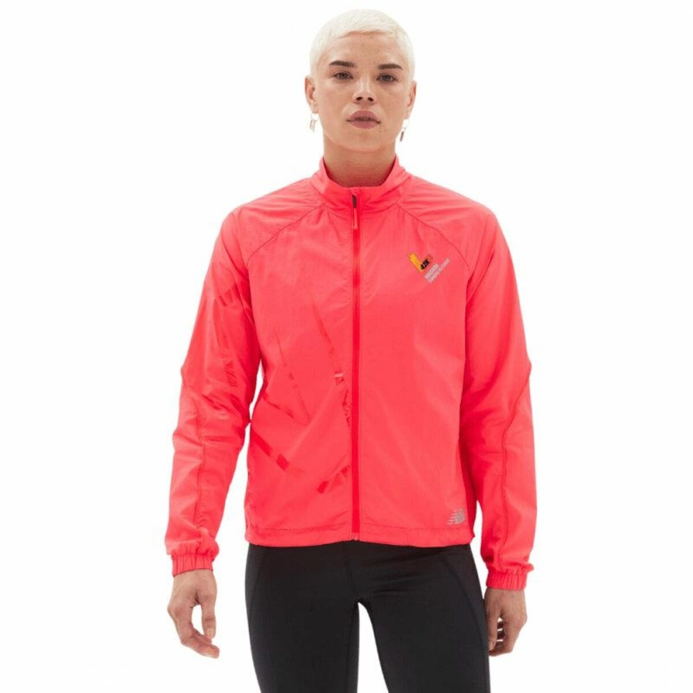 Veste de Sport pour Femme New Balance  Printed Impact Run Orange