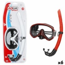Taucherbrille mit Schnorchel AquaSport (6 Stück)