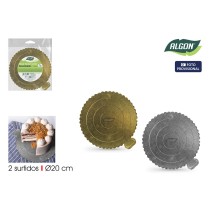 Base de gâteau Algon Doré 20 x 20 cm (36 Unités)