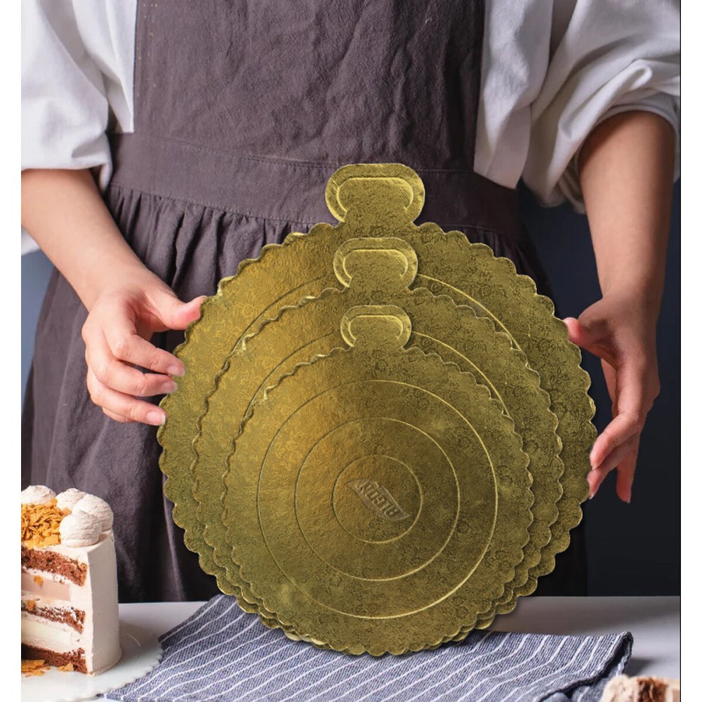 Base de gâteau Algon Doré 20 x 20 cm (36 Unités)