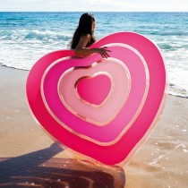 Air mattress Intex Heart 135 x 155 x 25 cm Pink (6 Units)