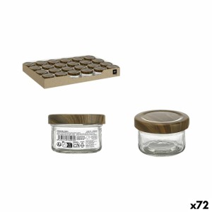 Glass Jar La Mediterránea WOOD 100 ml (72 Units)