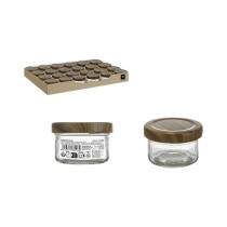 Glass Jar La Mediterránea WOOD 100 ml (72 Units)