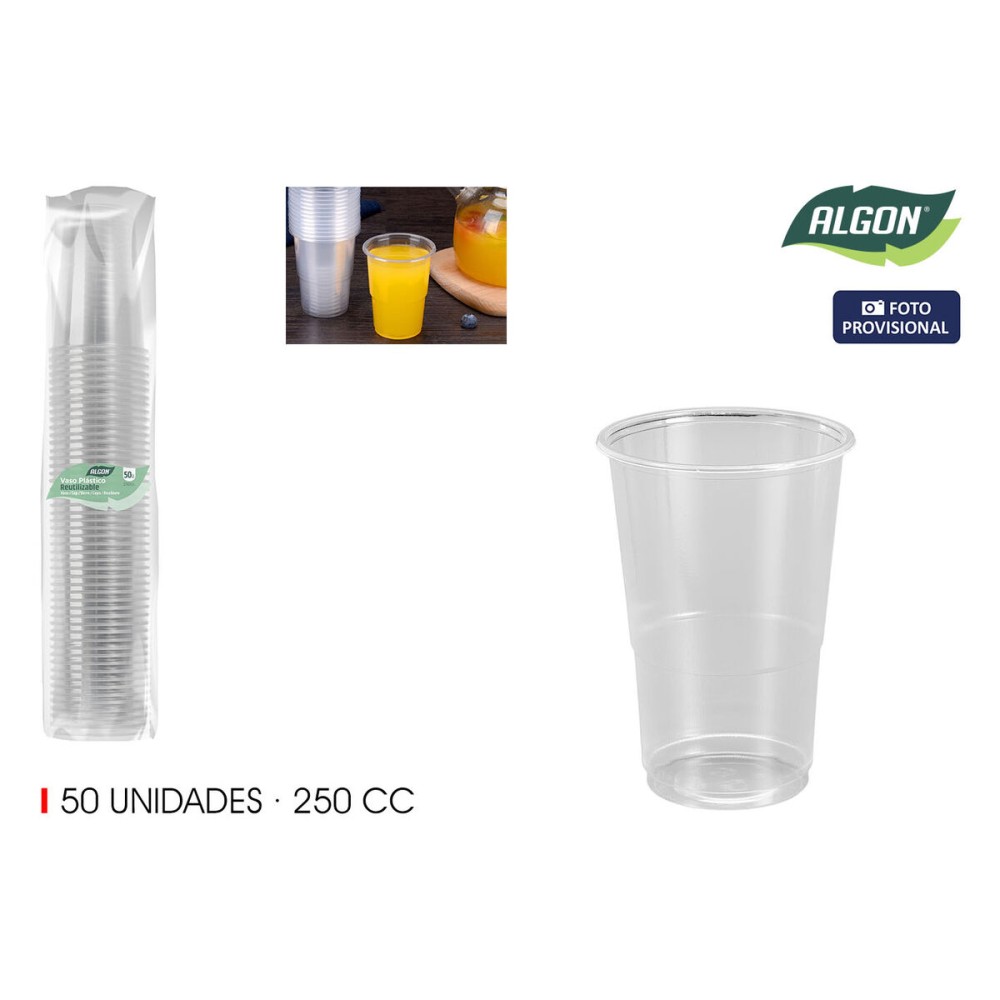Set de Verres Algon 250 ml 50 Pièces (18 Unités)