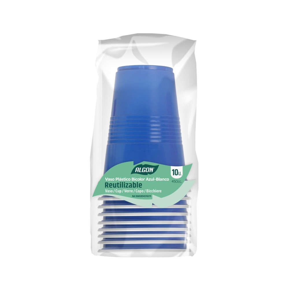 Set de Verres Algon Bleu 450 ml 10 Pièces (18 Unités)