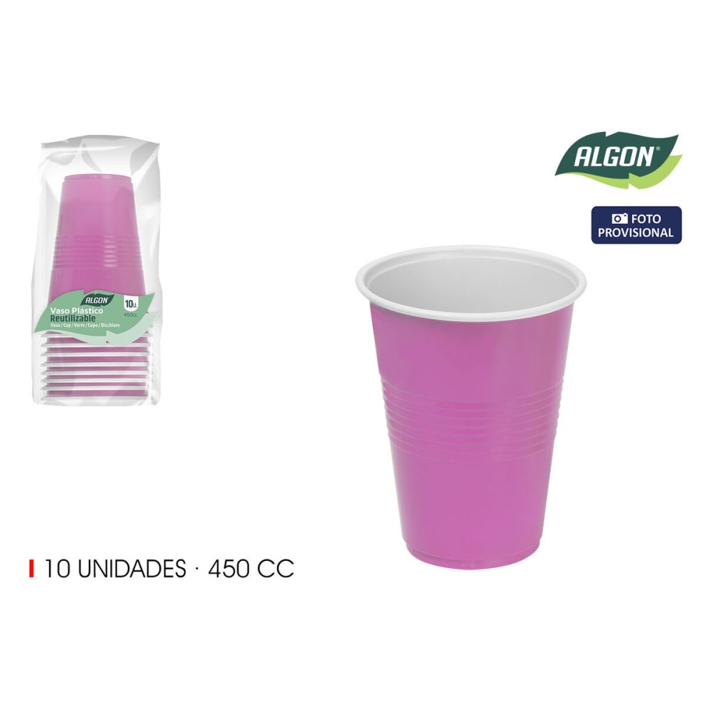 Gläserset Algon Rosa 450 ml 10 Stücke (18 Stück)