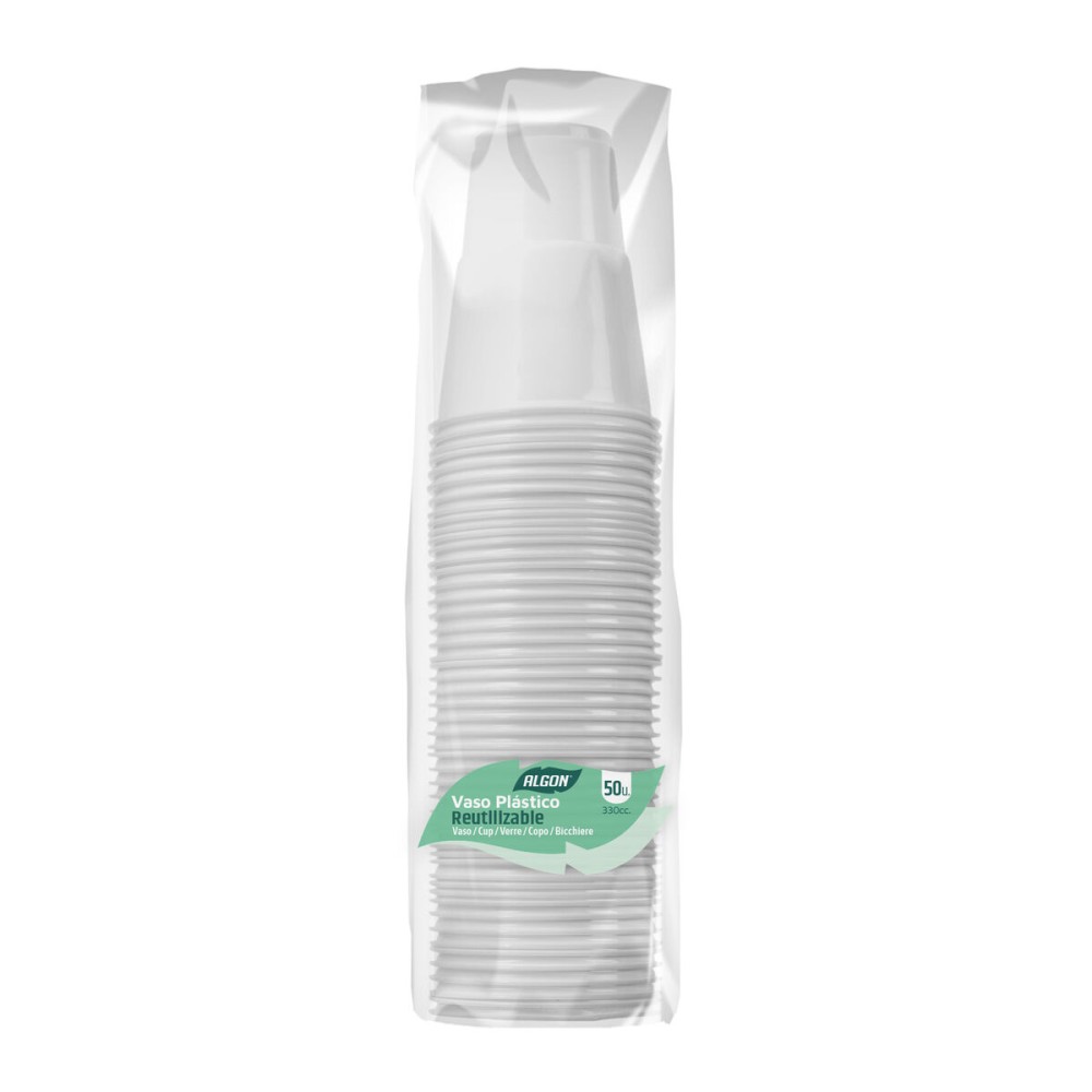 Set de Verres Algon Blanc 330 ml 50 Pièces (12 Unités)