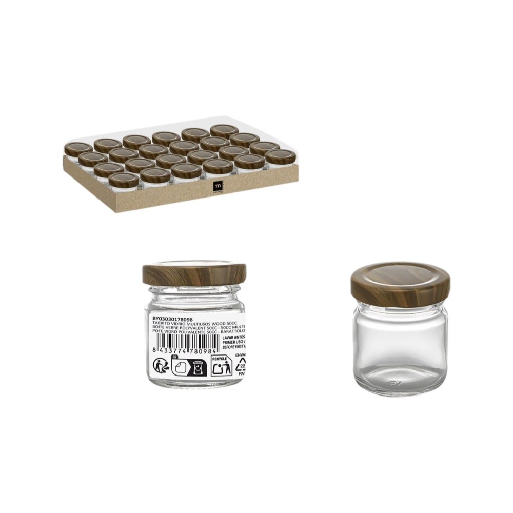 Glasgefäß La Mediterránea WOOD 50 ml (48 Stück)