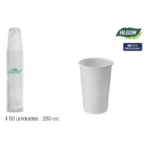 Set de Verres Algon Blanc 250 ml 50 Pièces (18 Unités)