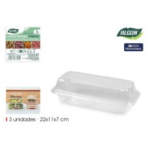 Mehrweg-Lebensmittelschalen Algon OPS 22 x 11 x 7 cm (3 Stücke) (24 Stück)
