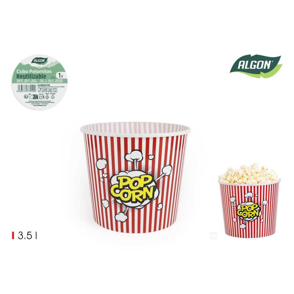 Behälter um das Popcorn zu servieren Algon 3,5 L 20 x 17 cm (24 Stück)