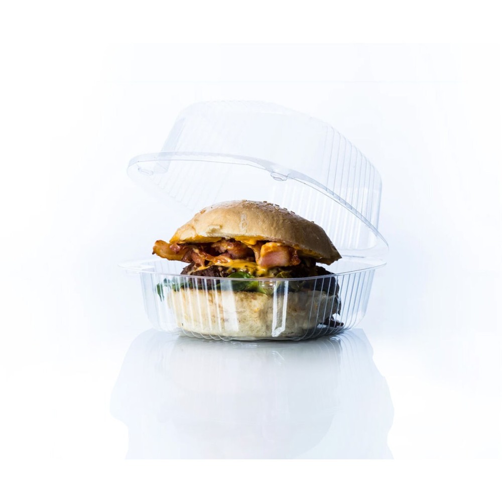 Plateaux alimentaires réutilisables Algon BURGER 13 x 13 x 6,9 cm (5 Pièces) (24 Unités)