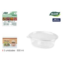 Plateaux alimentaires réutilisables Algon OPS 500 ml 6,5 x 13,3 x 5 cm (3 Pièces) (24 Unités)
