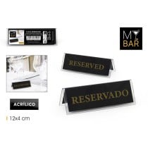 Plaque d'identification My Bar RESERVADO / RESERVED 12 x 4 cm 2 mm 24 Unités