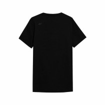 Herren Kurzarm-T-Shirt 4F Regular Plain Schwarz