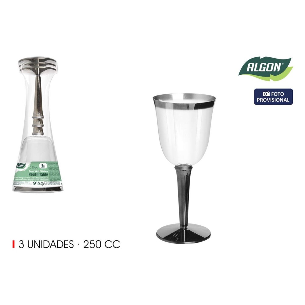 verre de vin Algon 3 Pièces (12 Unités)