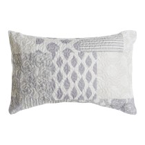 Kissen DKD Home Decor Beige Grau Polyester Patchwork 60 x 10 x 40 cm