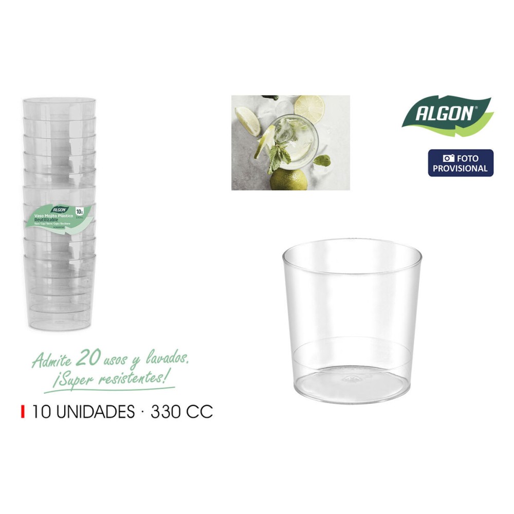 Set de Verres Algon MOJITO 10 Pièces (12 Unités)