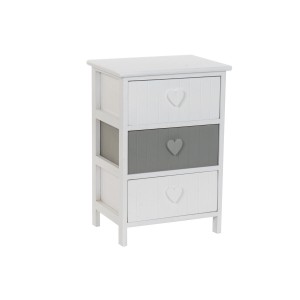 Schubladenschrank Home ESPRIT Weiß Grau 40 x 29 x 58 cm