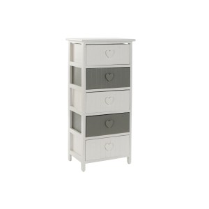 Caisson à Tiroirs Home ESPRIT Blanc Gris 40 x 29 x 90 cm