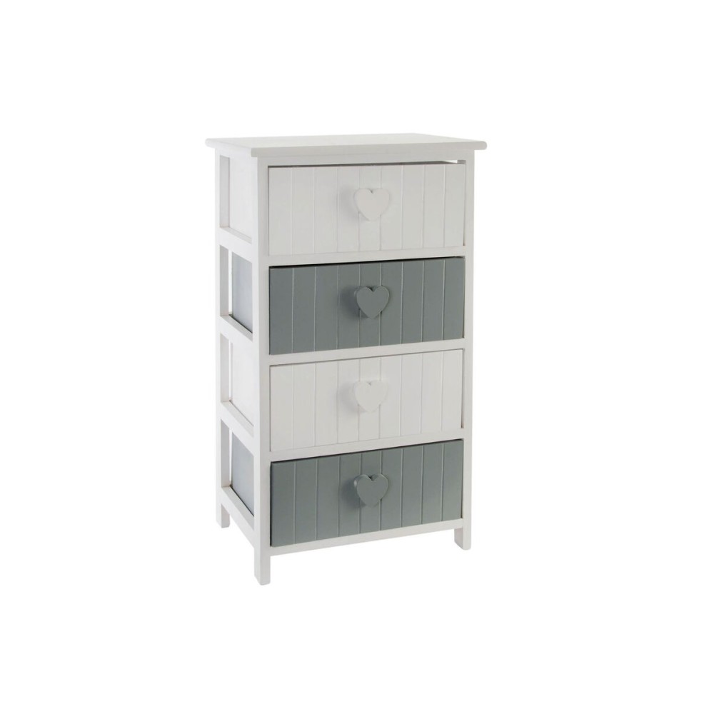 Schubladenschrank Home ESPRIT Weiß Grau 40 x 29 x 73 cm