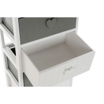 Schubladenschrank Home ESPRIT Weiß Grau 40 x 29 x 90 cm