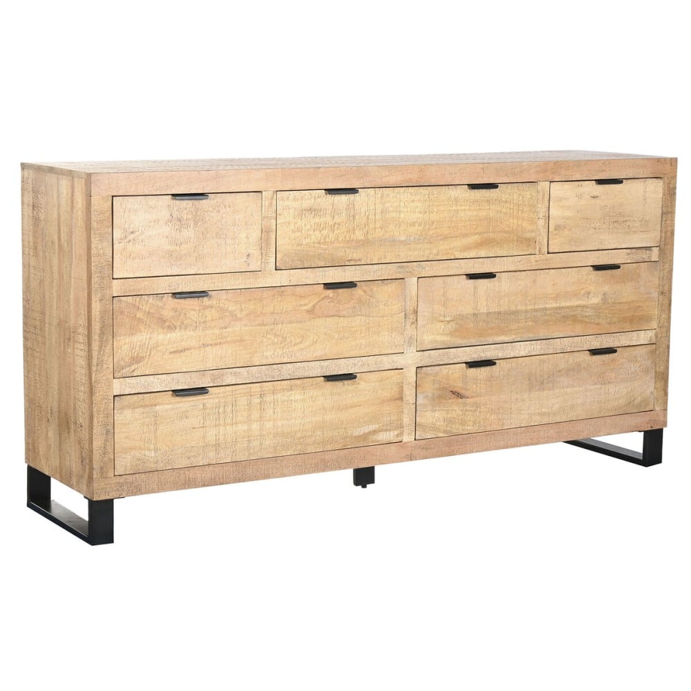 Schubladenschrank Home ESPRIT Braun Schwarz Alpino 180 x 45 x 91 cm