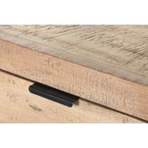 Chest of drawers Home ESPRIT Brown Black Alpino 180 x 45 x 91 cm