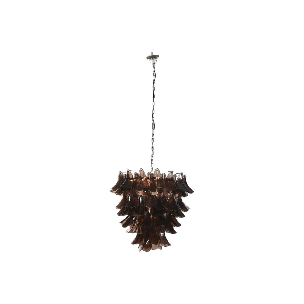 Deckenlampe Home ESPRIT Braun Silberfarben Kristall Stahl 25 W 80 x 80 x 80 cm