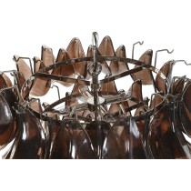 Deckenlampe Home ESPRIT Braun Silberfarben Kristall Stahl 25 W 80 x 80 x 80 cm